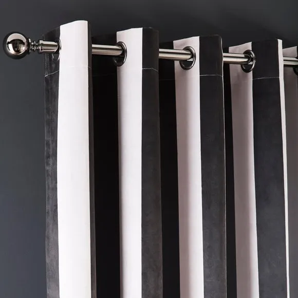 Laurence Llewelyn-Bowen Festivo Stripe Blackout Eyelet Curtains 1
