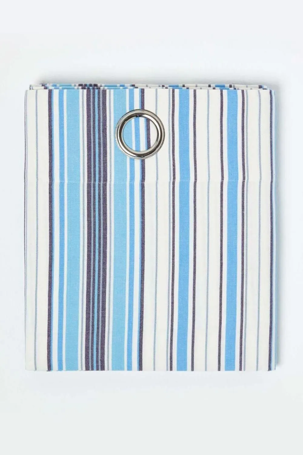 Homescapes New England Stripes Ready Made Blue Curtain Pair 2
