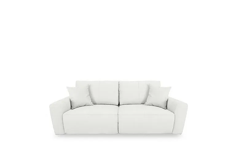 Gemini NC Leather 2 Seater Power Glider Sofa - NC Star White