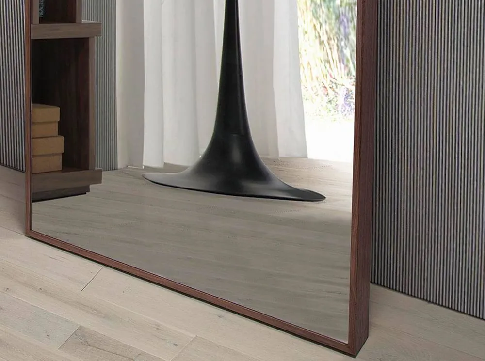 Angel Cerda Rectangular Walnut Veneer Wall Mirror 88x200 cm 5
