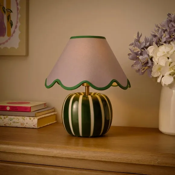 Matilda Striped Scallop Table Lamp 2