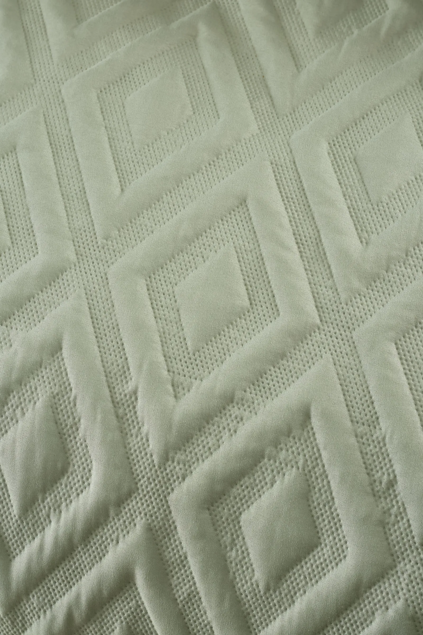 Catherine Lansfield 'Jacob Geo' Soft Touch Duvet Cover Set in Light Green 4