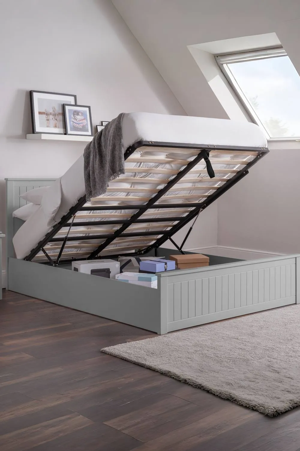 Julian Bowen Maine Ottoman Storage Bed in Grey 2