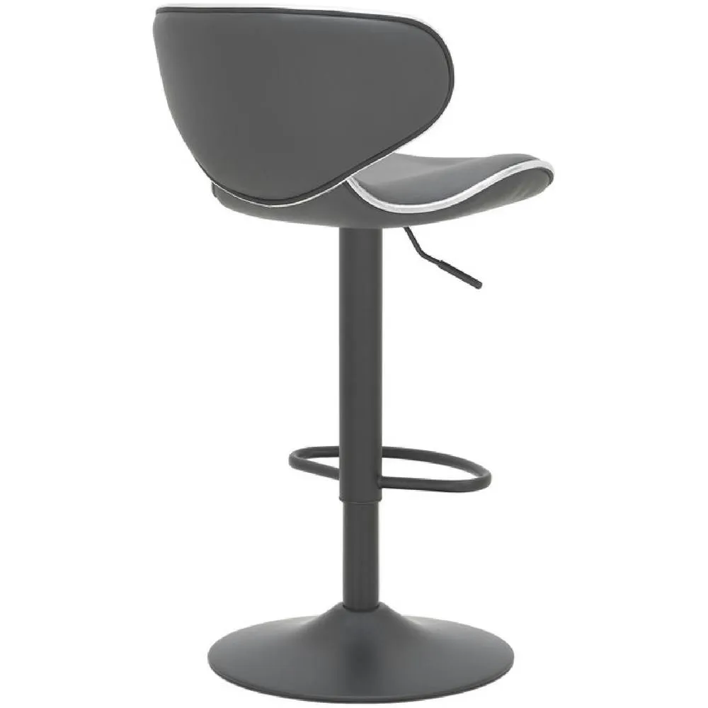 netfurniture Rasine Charcoal & Matt Black Bar Stool 5