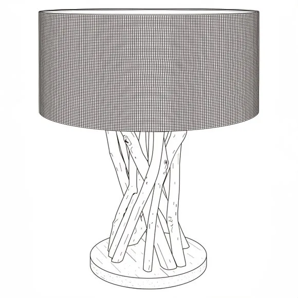 Derna Driftwood and Natural Jute Table Lamp 3