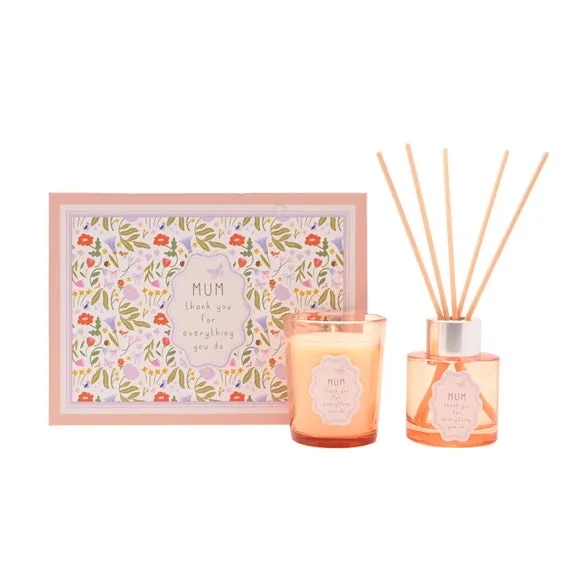 Love Life Mum Lychee & Raspberry Mini Candle & Diffuser Set 2