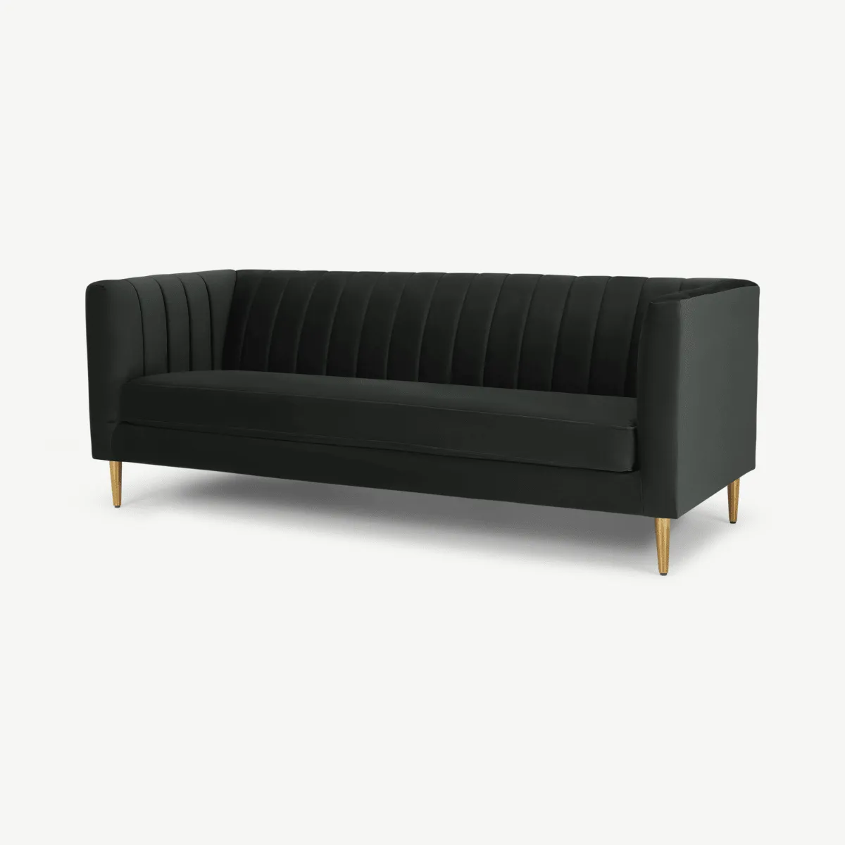 Amicie 3 Seater Sofa, Dark Anthracite Velvet