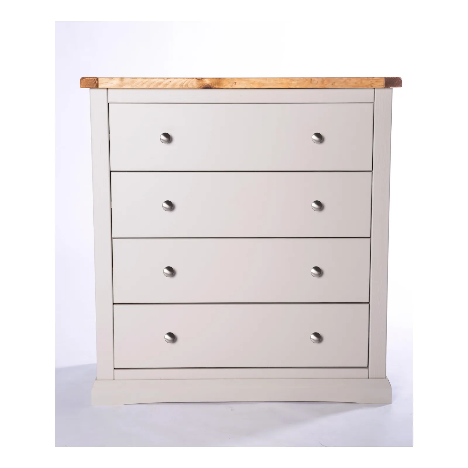 Cabinet Bits Loreo 4 Drawer Chest of Drawers Chrome Knob in Light Grey 2