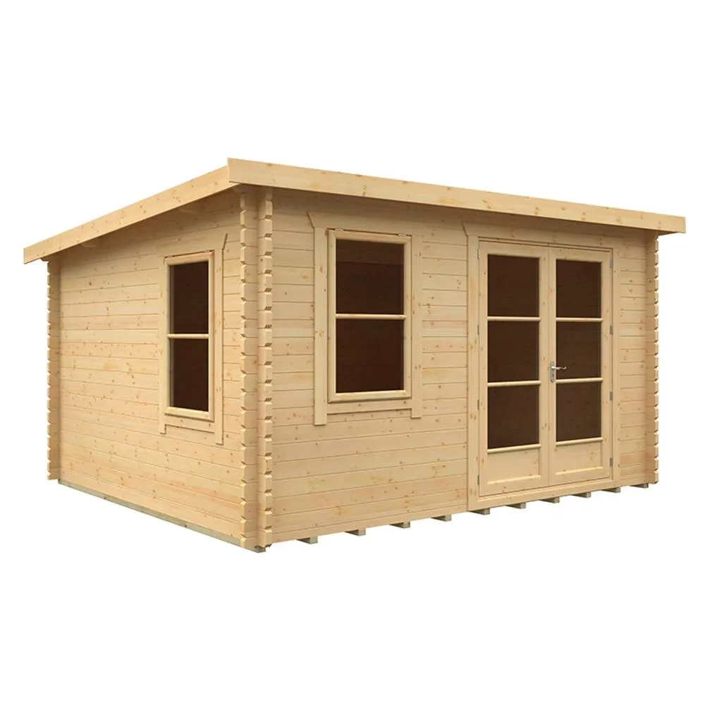 Buttercup Farm 14x12 The Belton 44mm Cabin - L415 x W355 x H232.8 cm in Natural