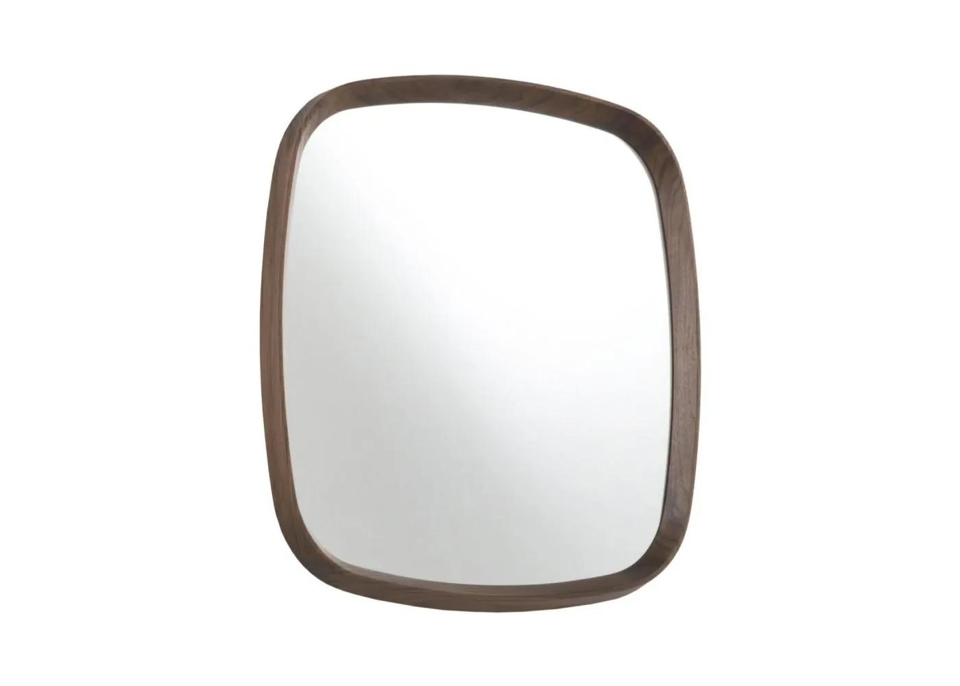 Porada Mix 6 Square Wall Mirror Canaletta Walnut