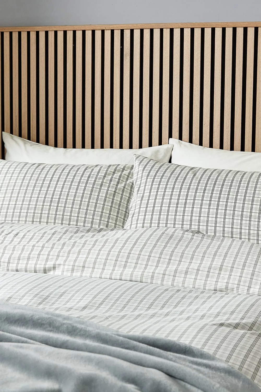 Helena Springfield 'Tranquil Check' Duvet Cover Set in Grey 2