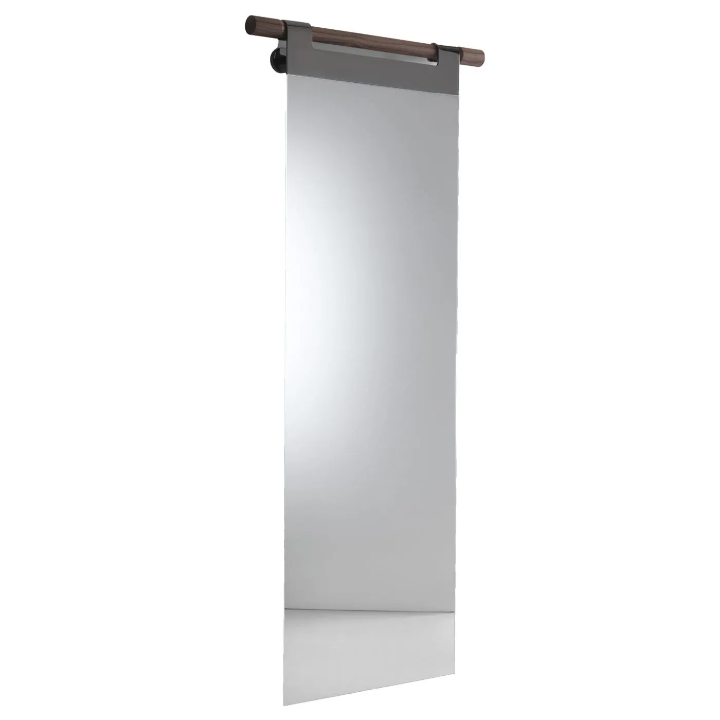Porada Walnut Hook Hang Wall Mirror
