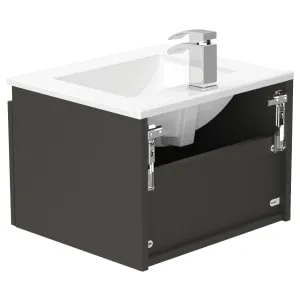 Newland Midnight Mist Basin Unit Single Drawer Suspended - 500mm 2