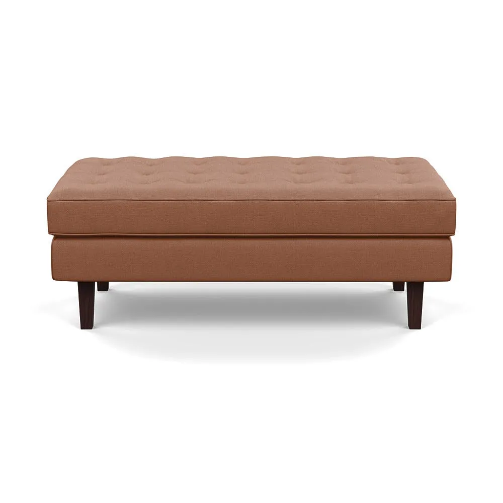 Heal's Hepburn Ottoman Siena Cotton Clay Black