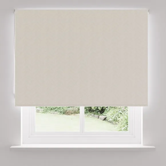 Luxe Feather Silver Blackout Roller Blind 4