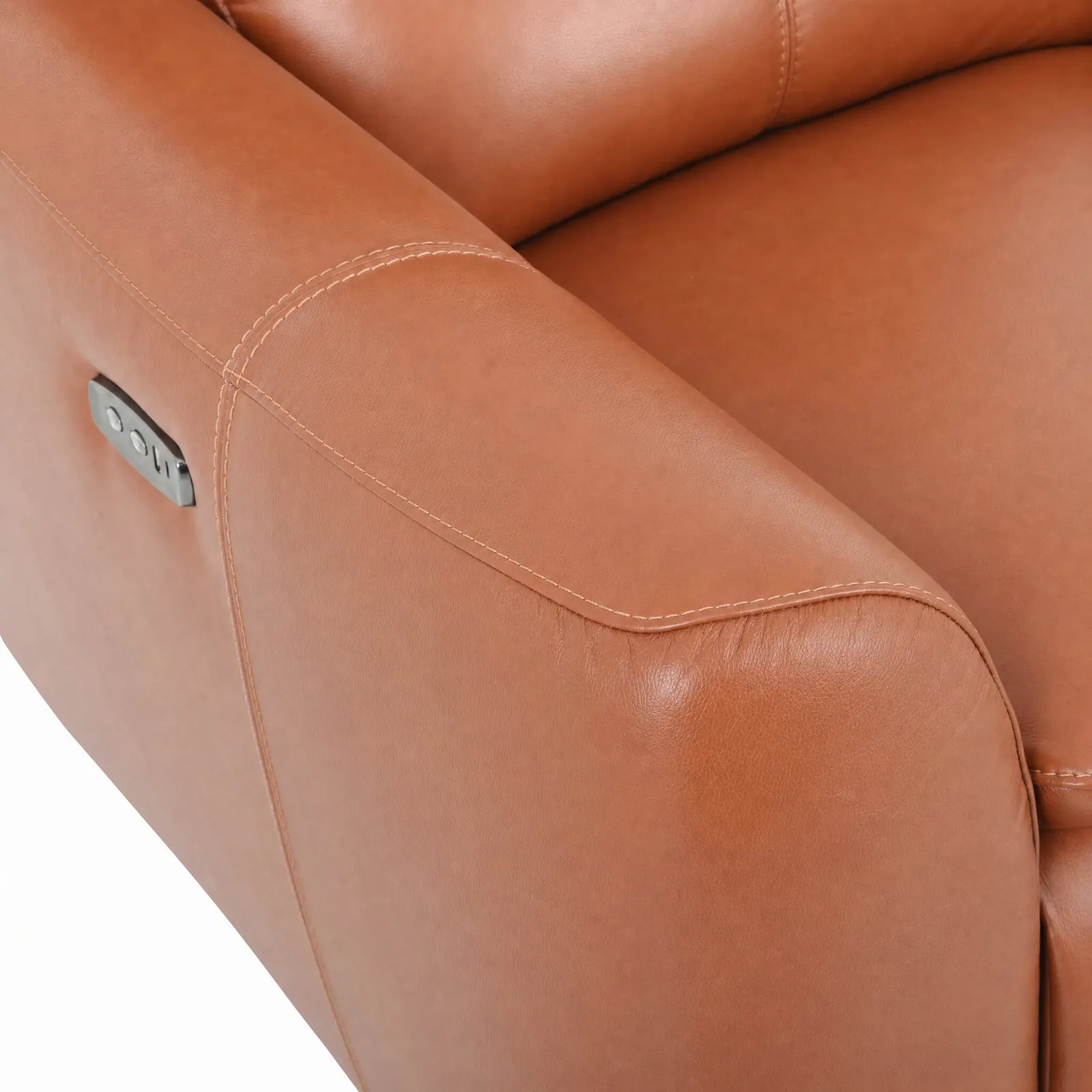 Laurence 2.5 Seater Power Recliner Sofa, Brown Leather | Barker & Stonehouse 4