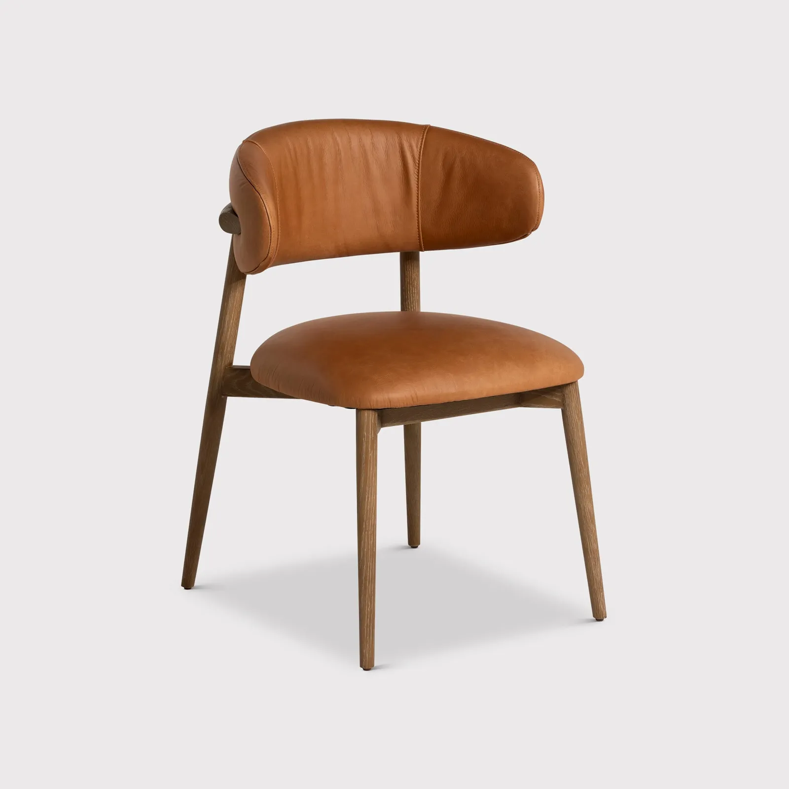 Lexa Dining Chair, Brown Leather | Barker & Stonehouse 2