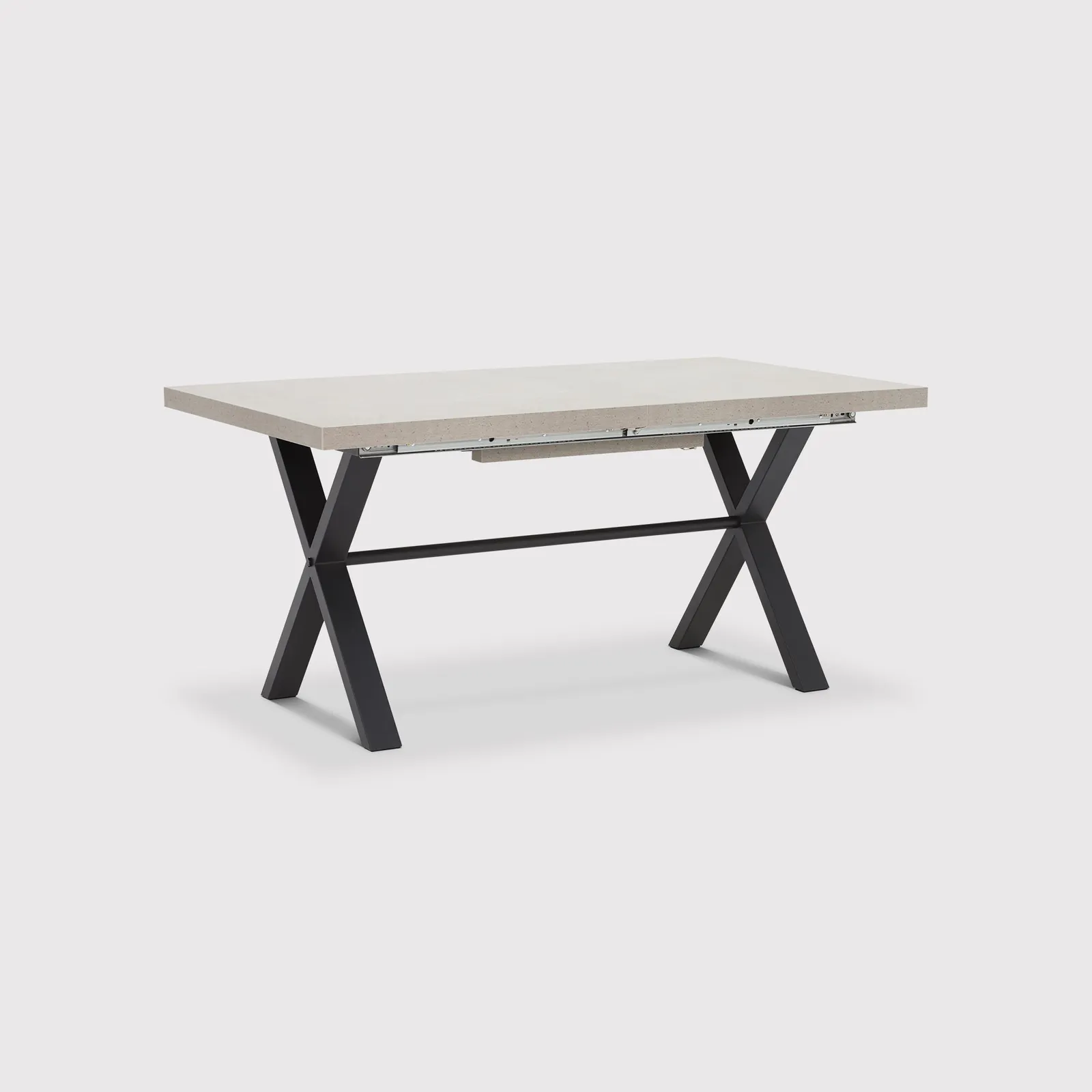 Kalmer Extending Dining Table 160Cm, Grey Concrete Effect | Barker & Stonehouse