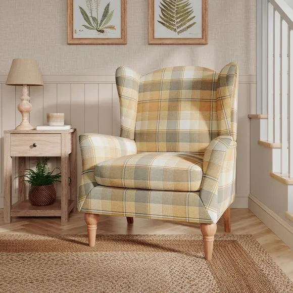 Charnwood Check Occasional Armchair 1
