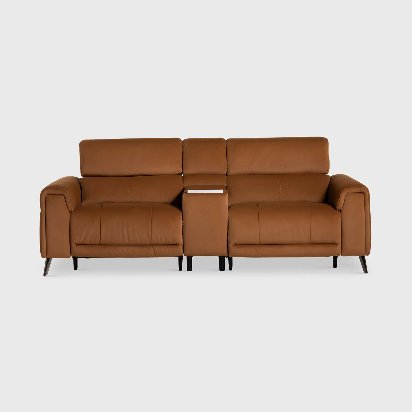 Kerren 2.5 Seater Power Recliner Recliner Sofa, Orange Fabric | Barker & Stonehouse