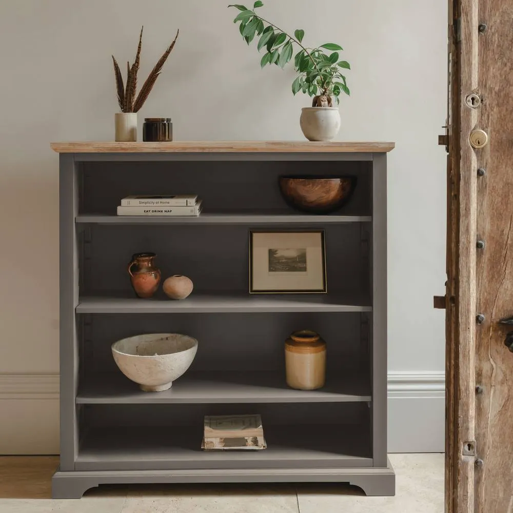 Statement Furniture Florence Bookcase with Adjustable Shelves, Fully Assembled Bookshelf in Light Grey 1