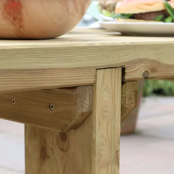 Rebecca Wooden Rectangle Garden Dining Table 3