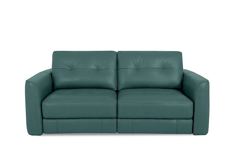 Drift 2 Seater Leather Power Glider Sofa - BV Lake Green - Sofas and Armchairs - In Time for Christmas