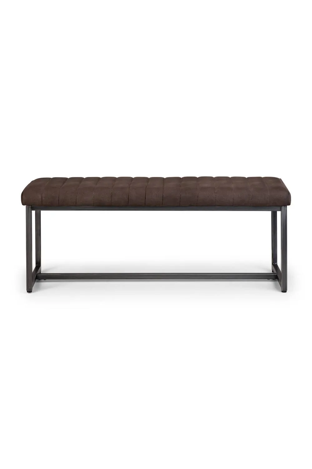 Julian Bowen Brooklyn 2 Seater Upholstered Dining Bench in Charcoal 4