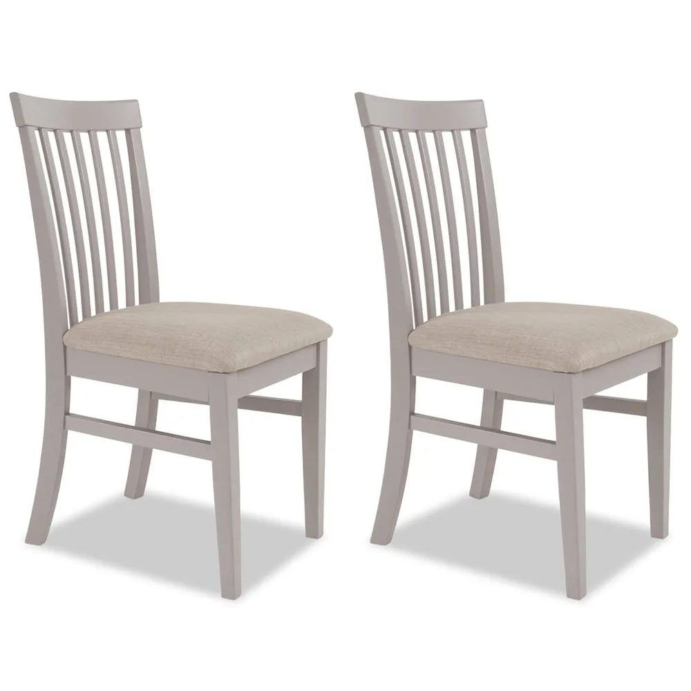 Statement Furniture Florence Highback Upholstered Chairs Set of 2 in Taupe