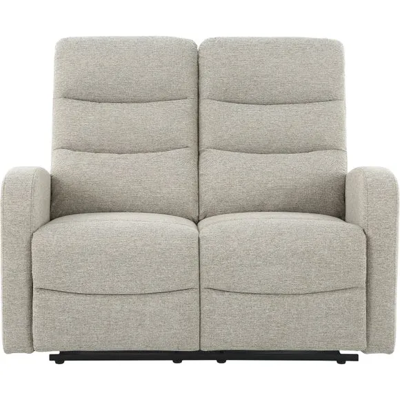 Rena Tonal Faux Linen Manual Recliner 2 Seater Sofa 4