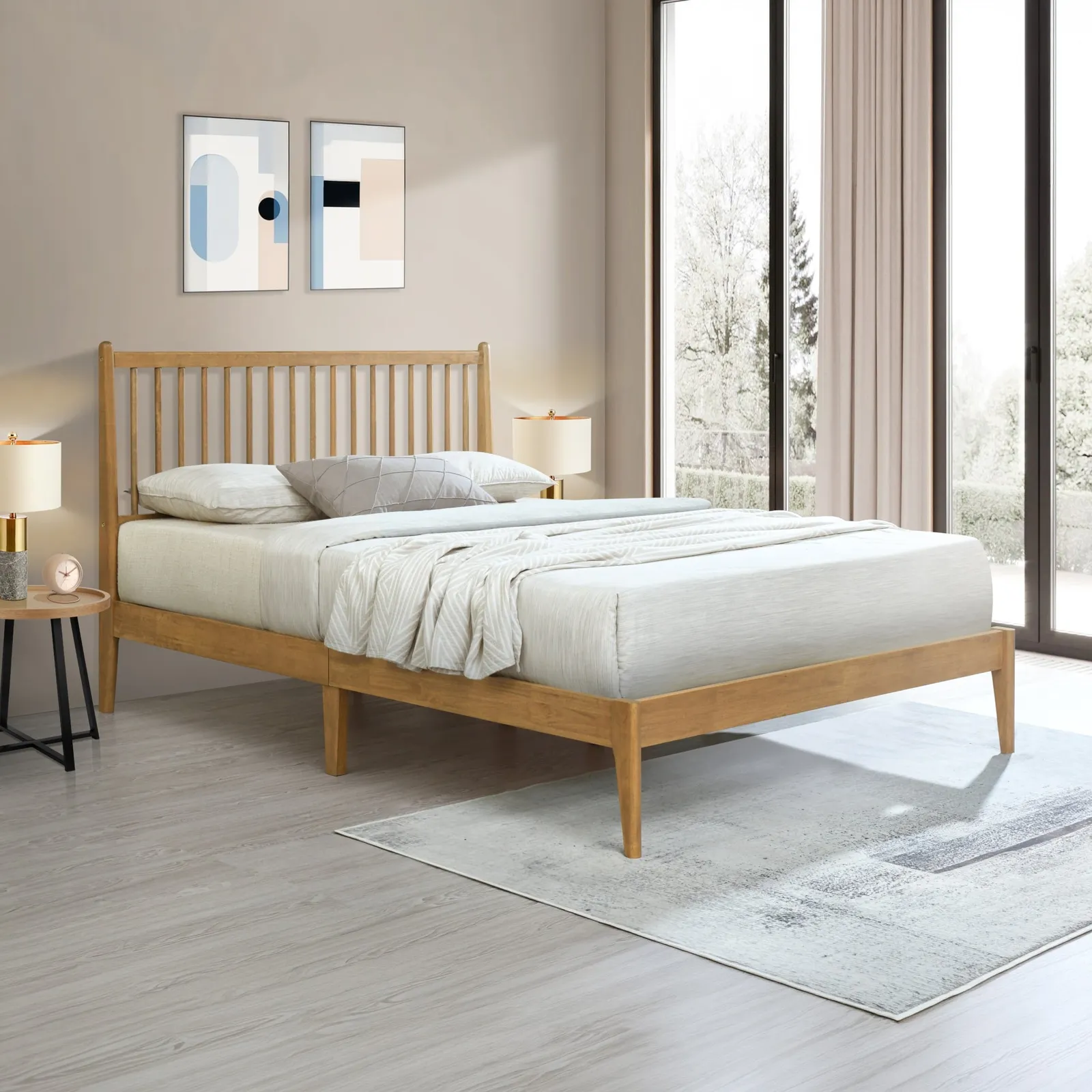 Padeswood - Single - Low Foot-End Bed - Oak - Wooden - 3ft - Happy Beds