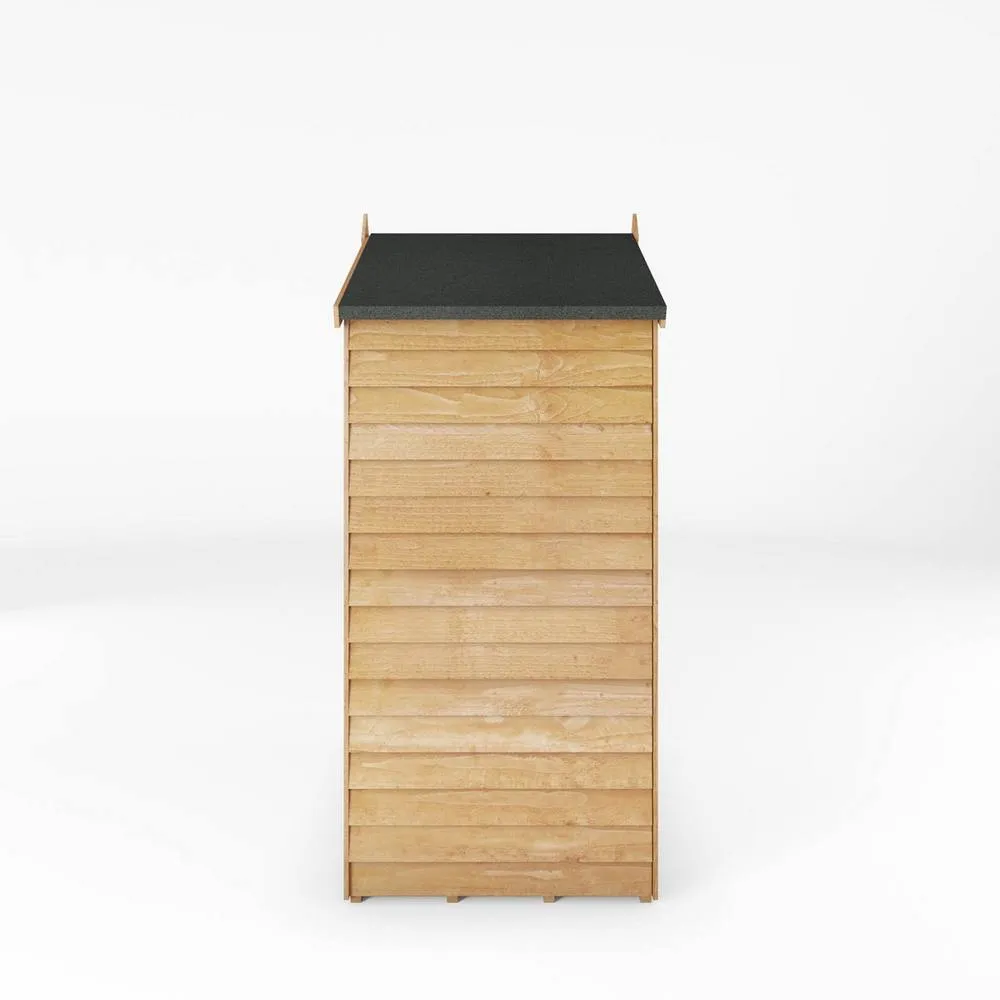 Mercia 3 x 4 Feet Overlap Apex Windowless Shed - L85.9 x W131.3 x H185.6 cm in Brown 4