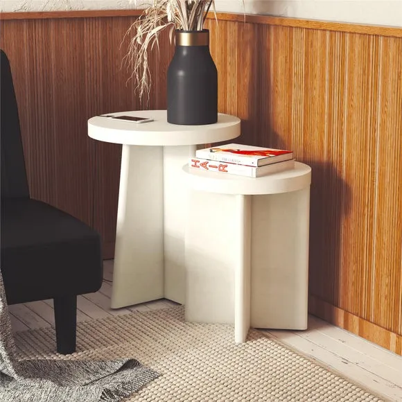 Return - Liam Round Nest of Tables, Natural