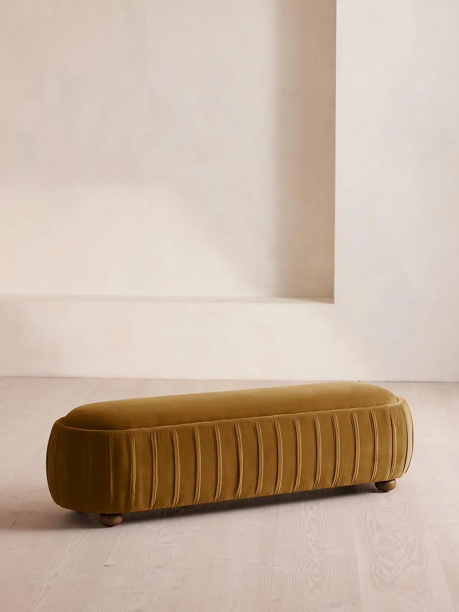 Vivienne Bench, Velvet, Mustard