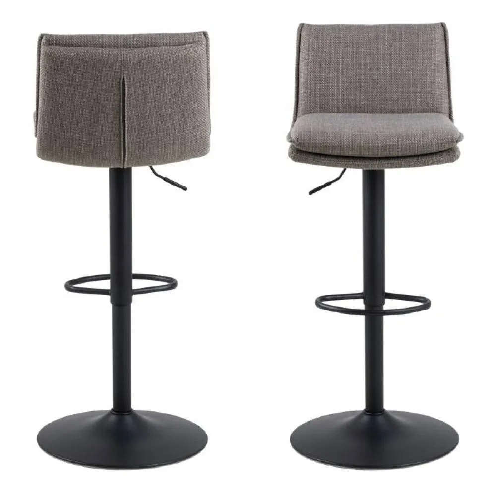 netfurniture Kensington Swivel Bar Stool in Light Grey-Brown in Brown 2