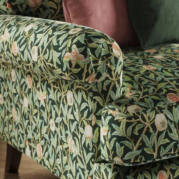 Jolene William Morris Bird & Pomegranate Print Velvet 2 Seater Sofa 4