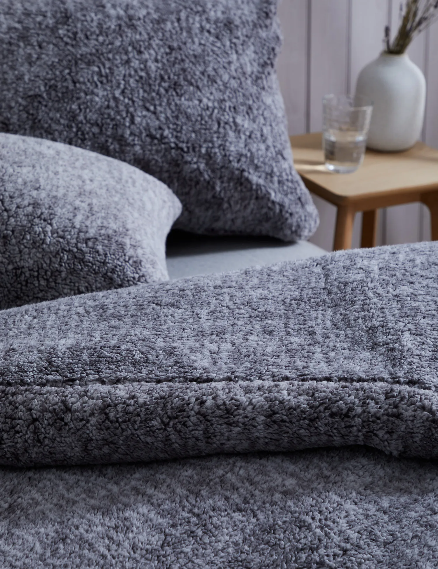M&S Teddy Fleece Marl Bedding Set