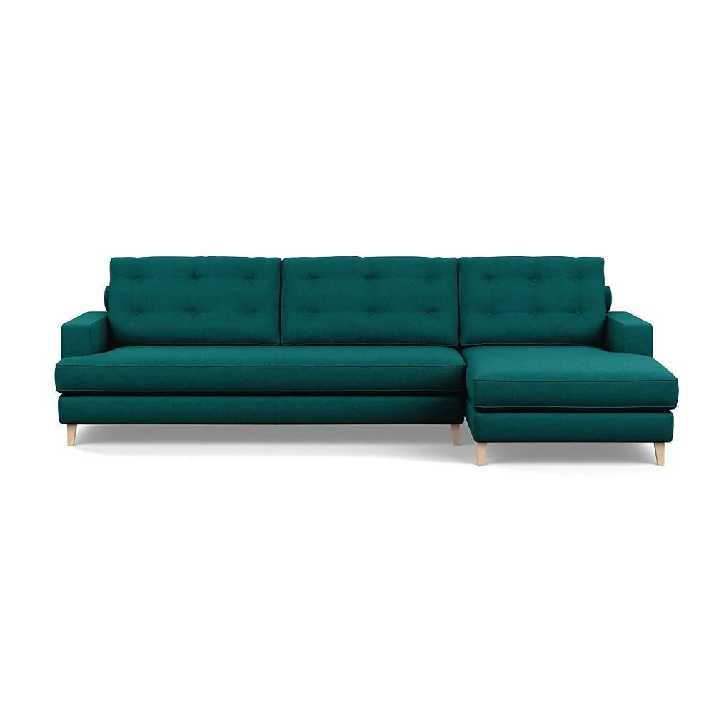 Heal's Mistral Right Hand Facing Corner Sofa Brushed Cotton Pine Natural Feet 1