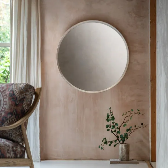 Cedar and Sage Skandia Round Wall Mirror 1