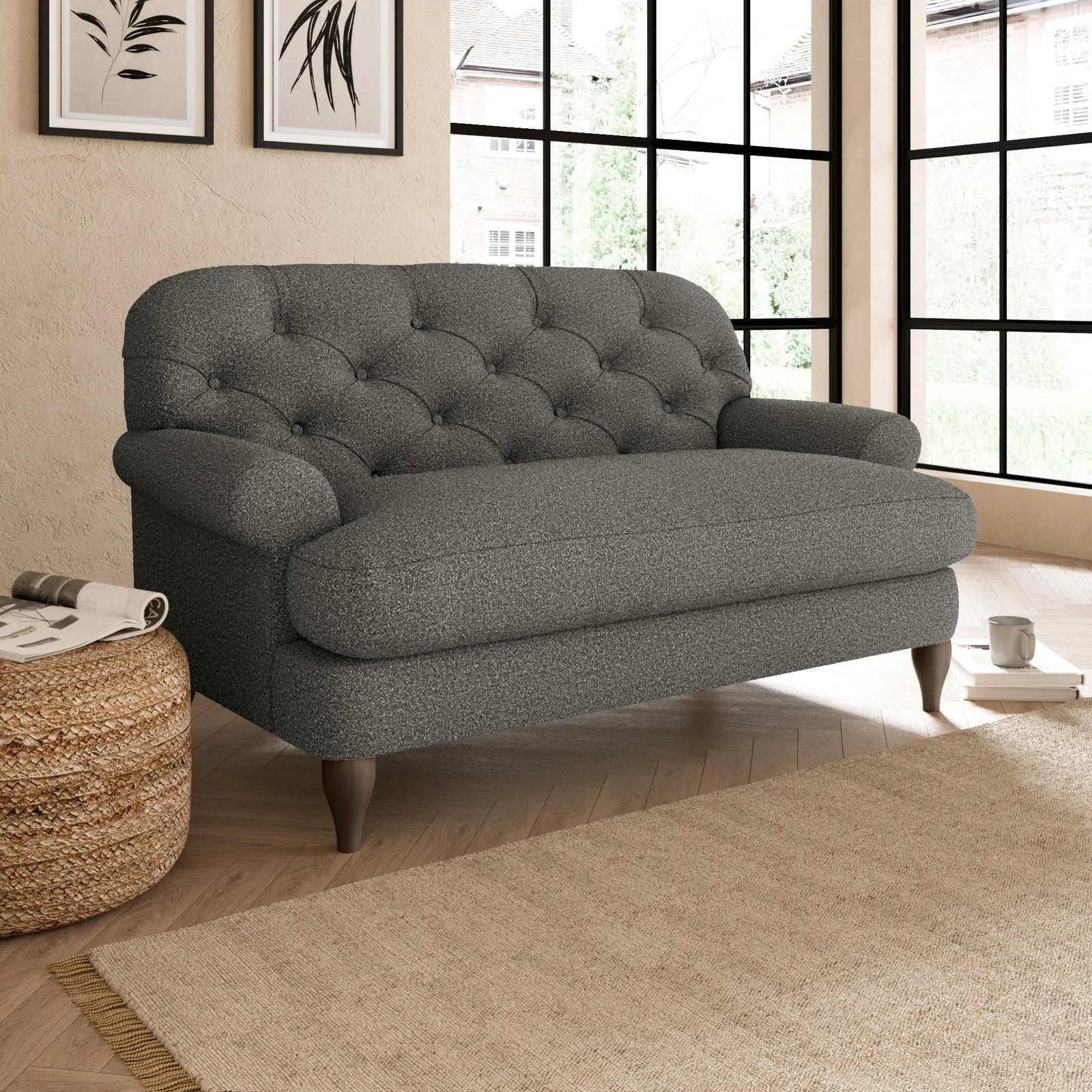 Canterbury Cosy Marl Snuggle Chair Grey