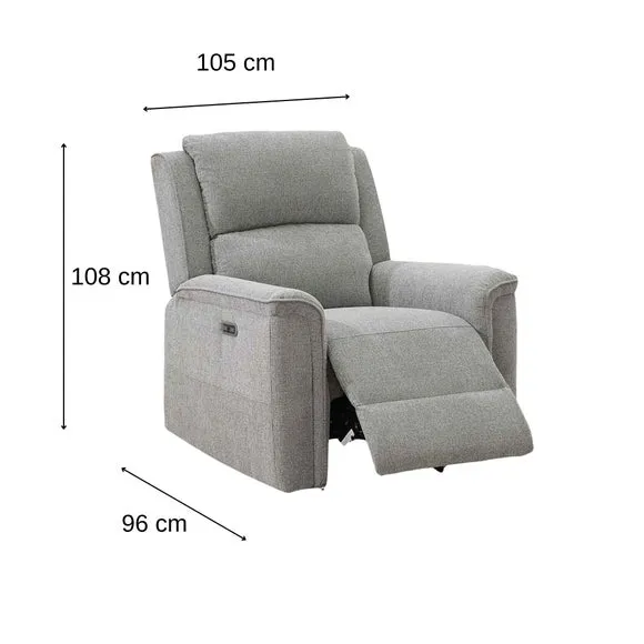 Lanark Chenille Power Recliner Chair 4