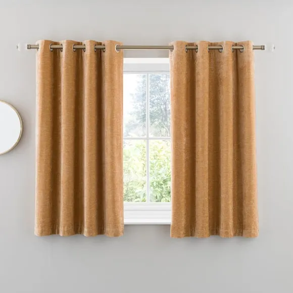 Vintage Chenille Eyelet Curtains 5