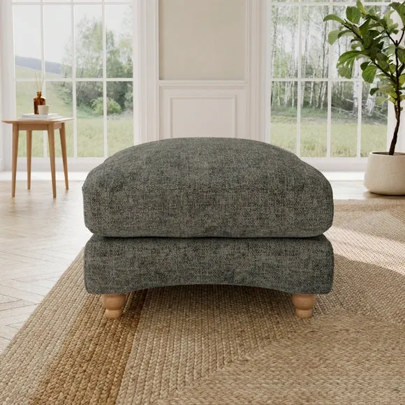 Martha Chunky Chenille Footstool 2