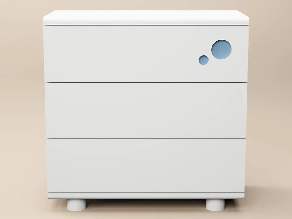 Flair Livana 3 Drawer Chest White 4