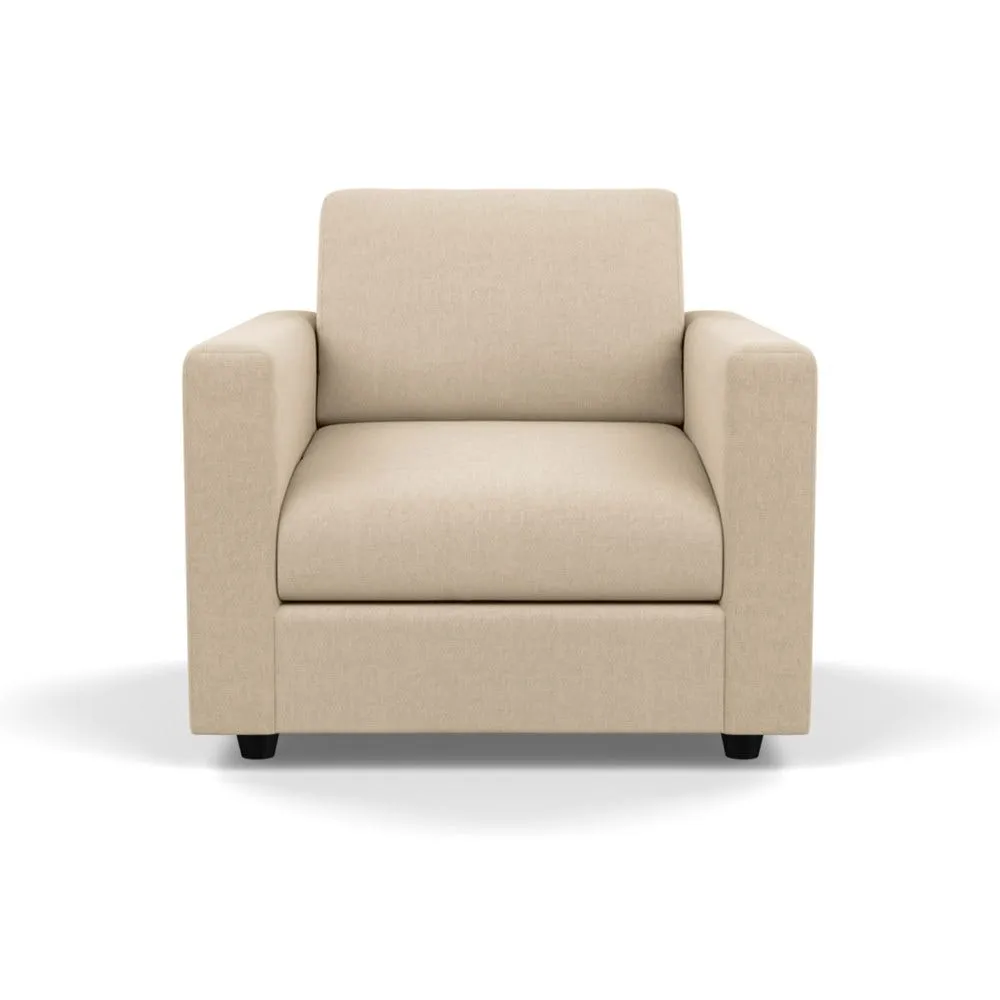 Heal's Nimbus II Armchair Brushed Cotton Oat Black Feet