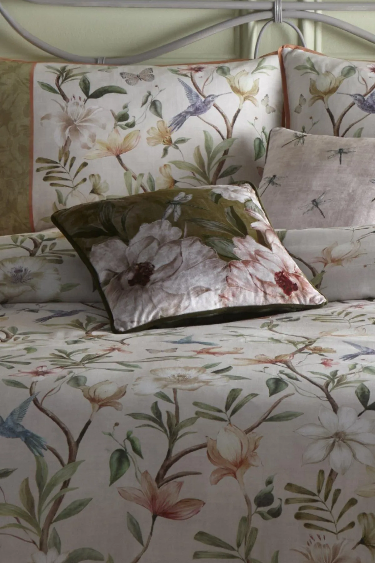 Appletree 'Fiorella' Floral Velvet Filled Cushion in Wine