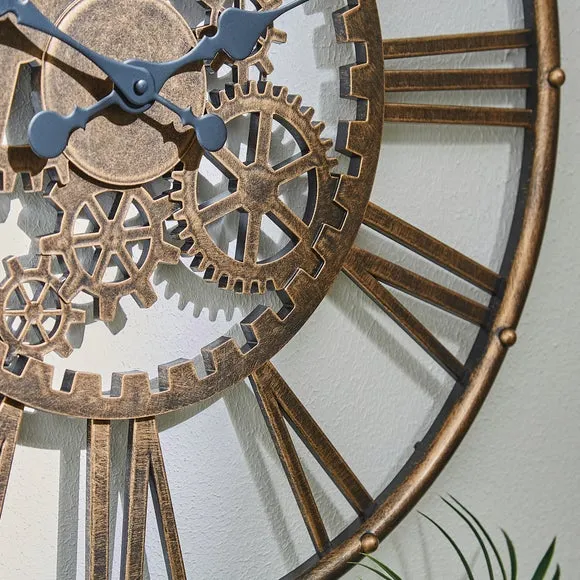 Cogs Indoor Outdoor Wall Clock 3
