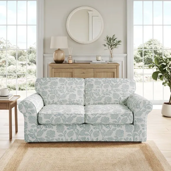 Flori Woven Floral Fabric 2 Seater Sofa Bed 1