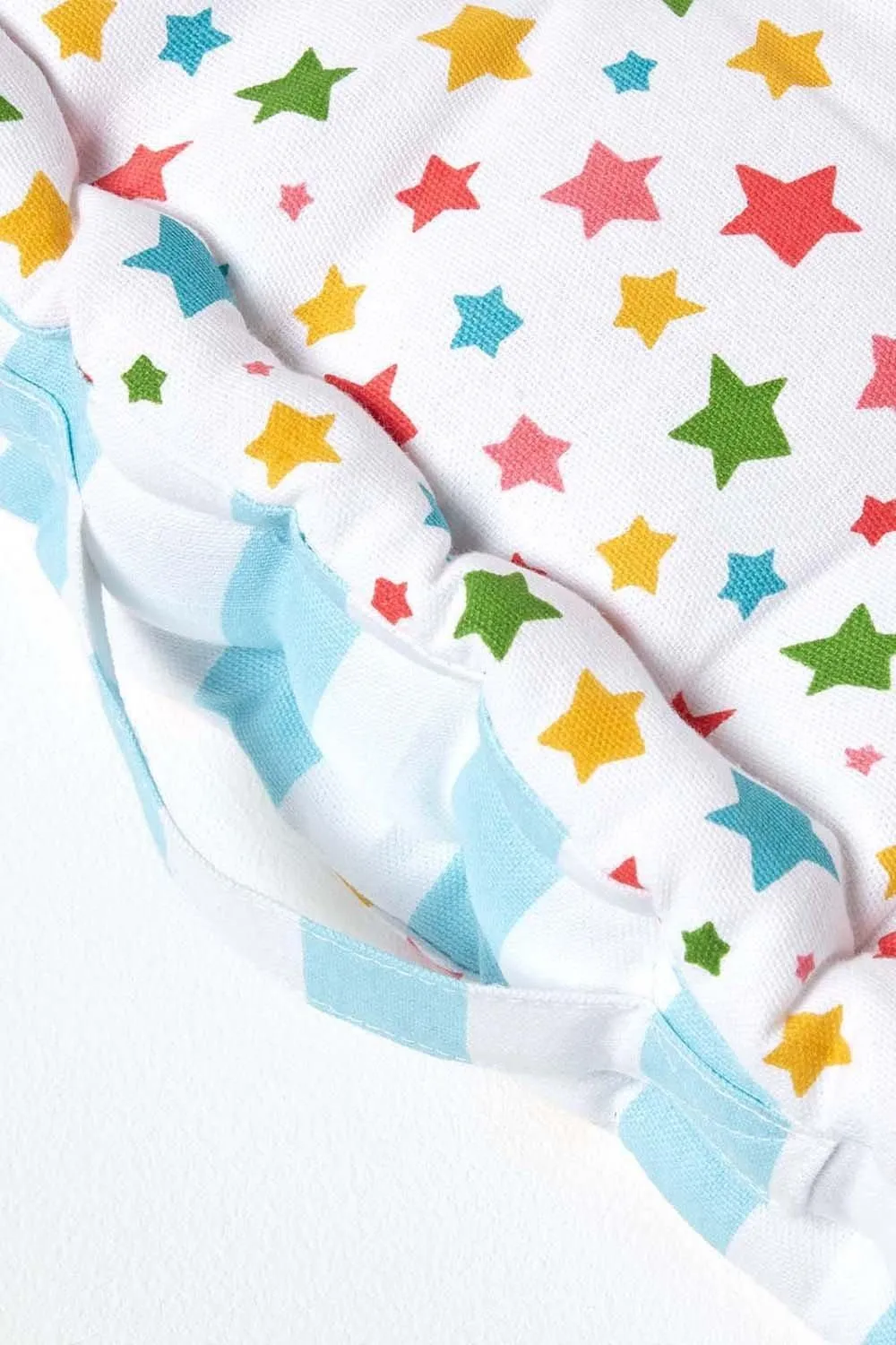 Homescapes Cotton Multi Coloured Stars Floor Cushion 4