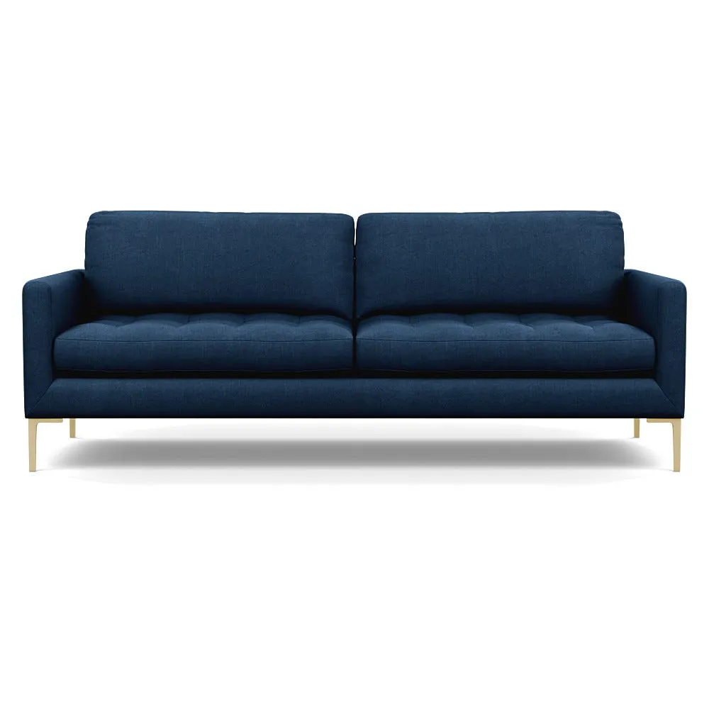Heal's Eton 4 Seater Sofa Capelo Linen-Cotton Ink Spot Brass Feet 1